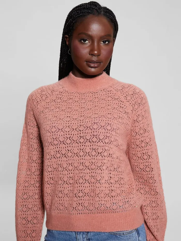 GUESS Sweaters and Knits Kensley OpenKnit Sweater White 8211 Women
