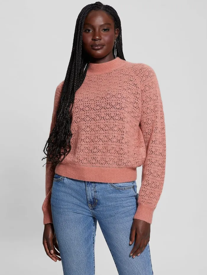 GUESS Sweaters and Knits Kensley OpenKnit Sweater White 8211 Women