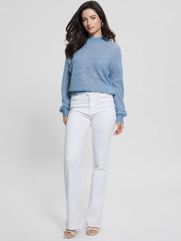 GUESS Sweaters and Knits Kensley OpenKnit Sweater White 8211 Women
