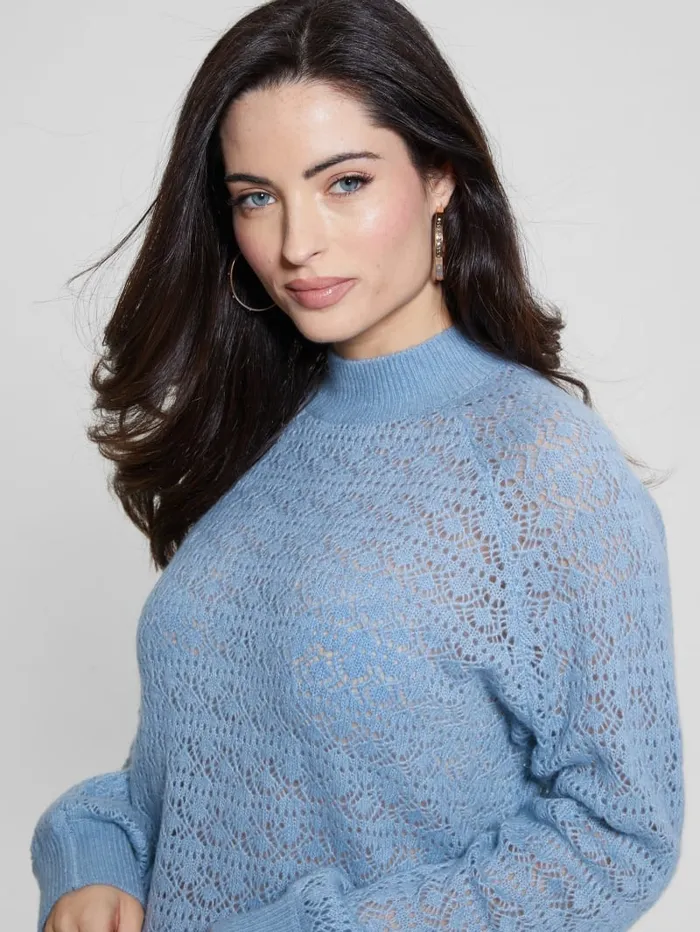 GUESS Sweaters and Knits Kensley OpenKnit Sweater White 8211 Women