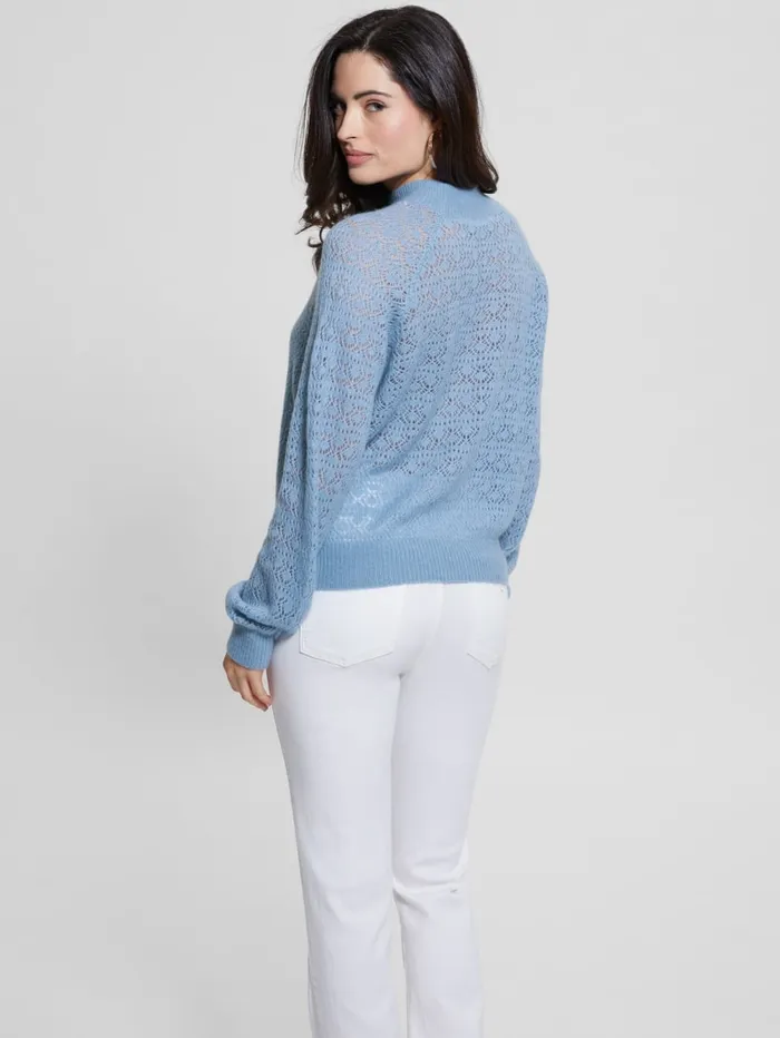 GUESS Sweaters and Knits Kensley OpenKnit Sweater White 8211 Women
