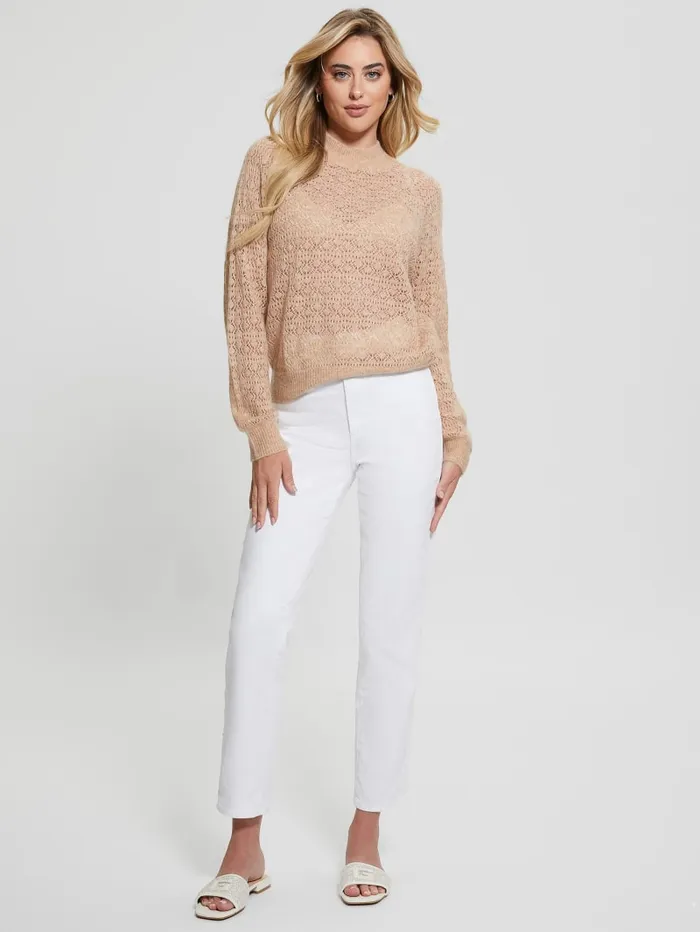 GUESS Sweaters and Knits Kensley OpenKnit Sweater White 8211 Women