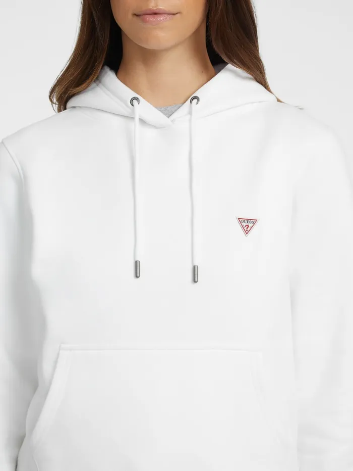 GUESS Sweaters and Knits Mini Patch Hoodie White 8211 Women