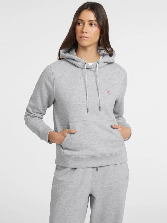 GUESS Sweaters and Knits Mini Patch Hoodie White 8211 Women