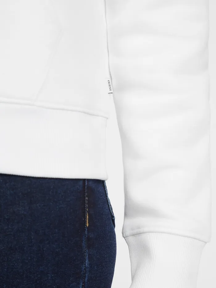GUESS Sweaters and Knits Mini Patch Hoodie White 8211 Women