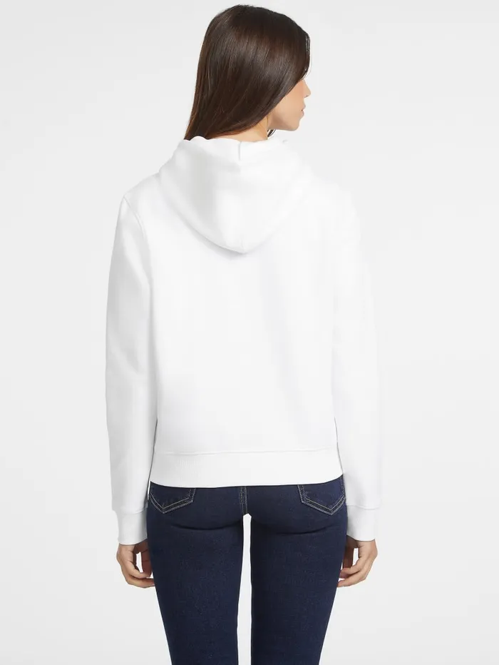 GUESS Sweaters and Knits Mini Patch Hoodie White 8211 Women
