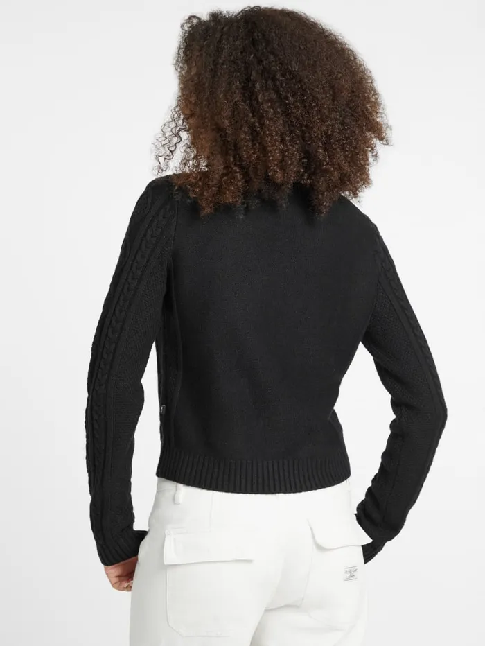 GUESS Sweaters and Knits WoolBlend CableKnit Sweater Blue 8211 Women