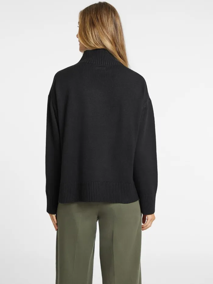 GUESS Sweaters and Knits WoolBlend Turtleneck Logo Sweater Black 8211 Women