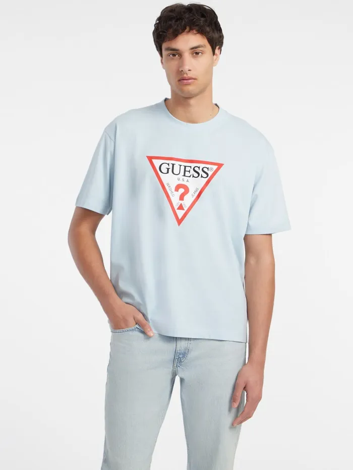 GUESS T Shirts and Tanks Iconic Tee Blue 8211 Men