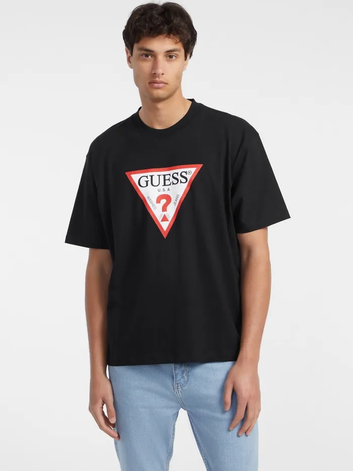 GUESS T Shirts and Tanks Iconic Tee Blue 8211 Men