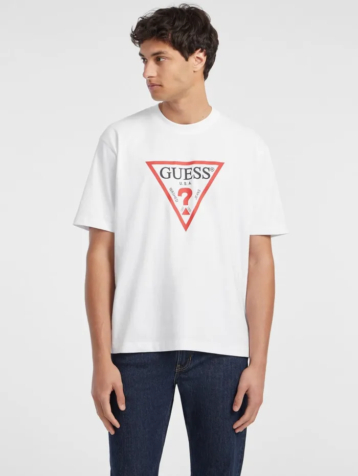 GUESS T Shirts and Tanks Iconic Tee Blue 8211 Men