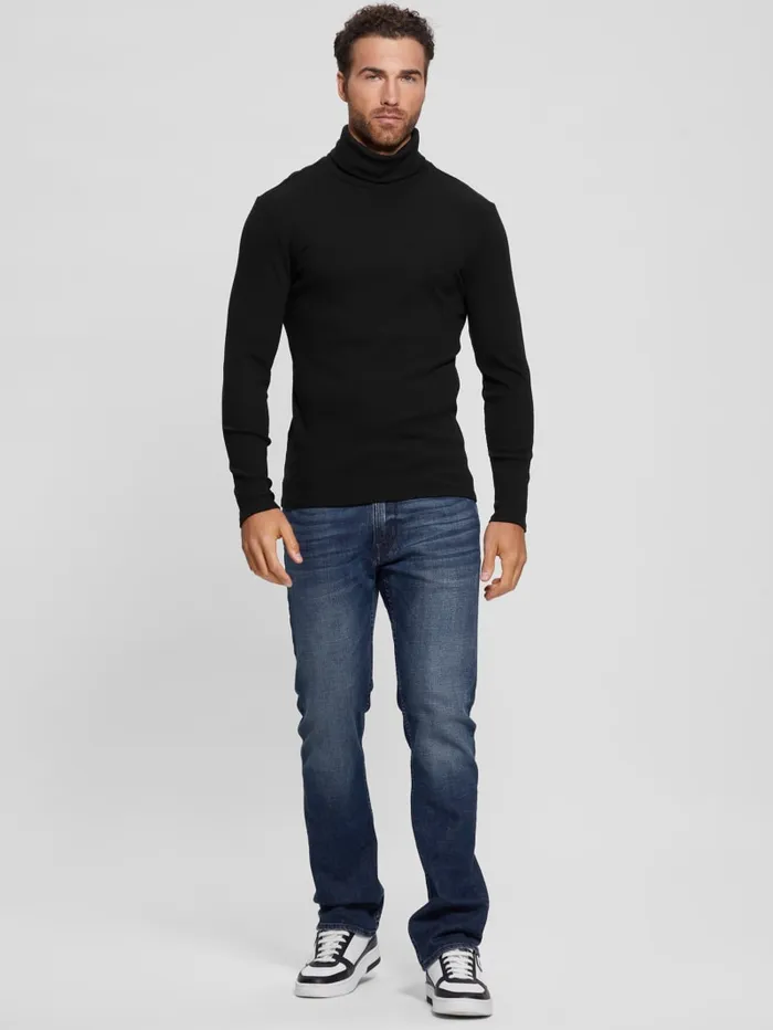 GUESS T Shirts and Tanks Mateo Turtleneck Tee Brown 8211 Men