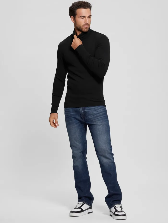 GUESS T Shirts and Tanks Mateo Turtleneck Tee Brown 8211 Men