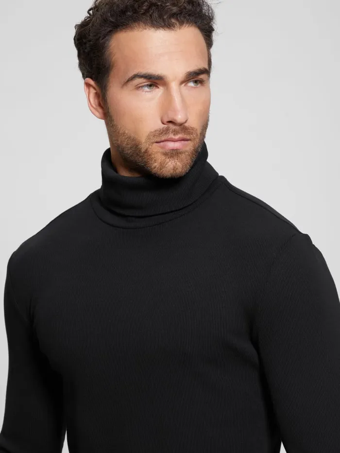 GUESS T Shirts and Tanks Mateo Turtleneck Tee Brown 8211 Men