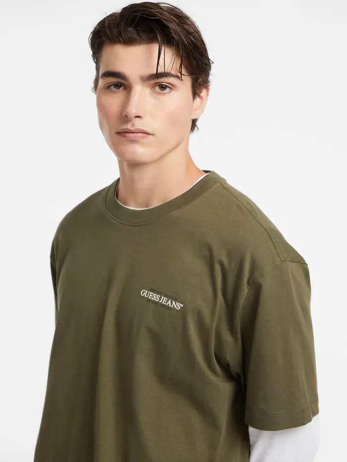 GUESS T Shirts and Tanks Oversized American Tradition Tee Black 8211 Men