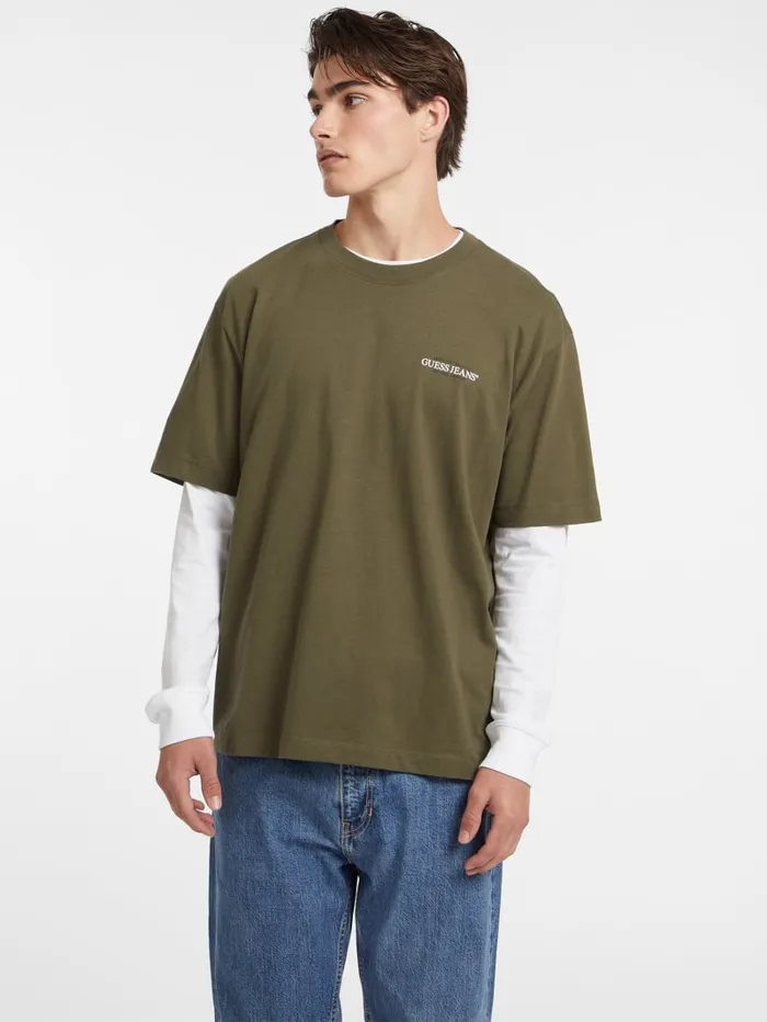 GUESS T Shirts and Tanks Oversized American Tradition Tee Black 8211 Men