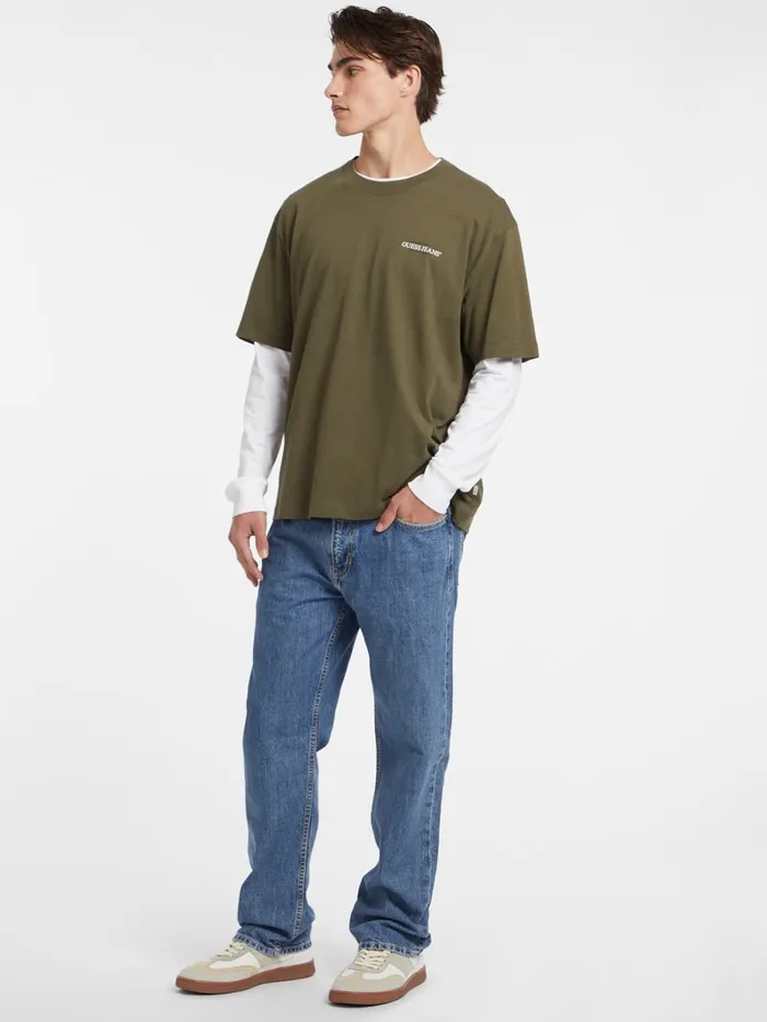 GUESS T Shirts and Tanks Oversized American Tradition Tee Black 8211 Men