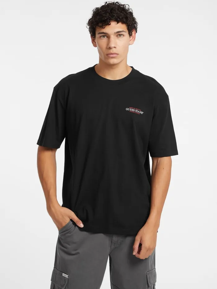 GUESS T Shirts and Tanks Oversized American Tradition Tee Black 8211 Men
