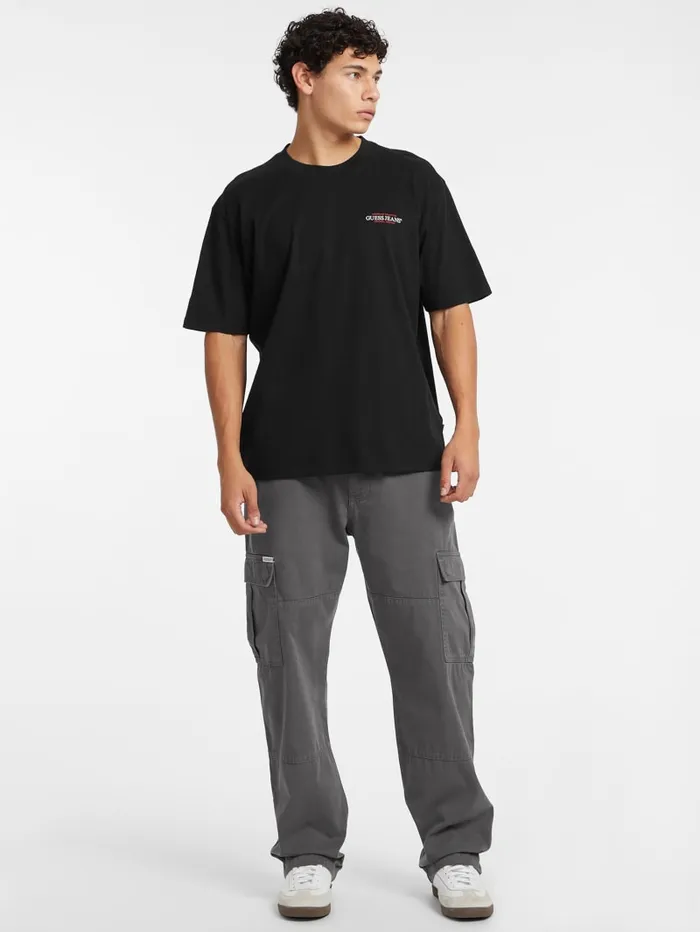GUESS T Shirts and Tanks Oversized American Tradition Tee Black 8211 Men