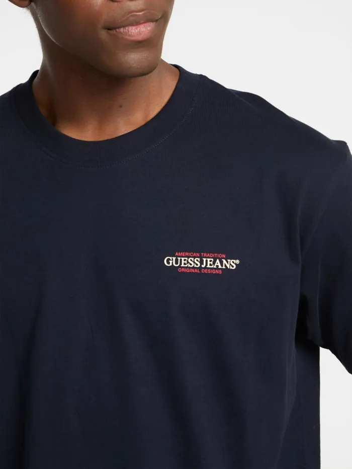 GUESS T Shirts and Tanks Oversized American Tradition Tee Black 8211 Men