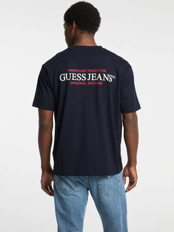 GUESS T Shirts and Tanks Oversized American Tradition Tee Black 8211 Men