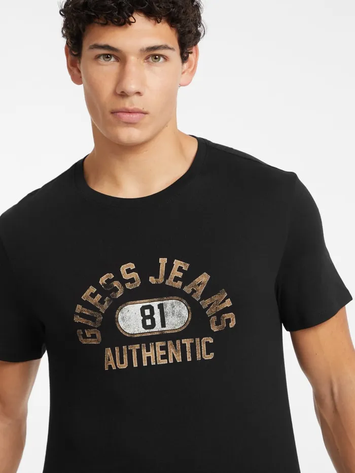 GUESS T Shirts and Tanks Slim Authentic Logo Tee Black 8211 Men