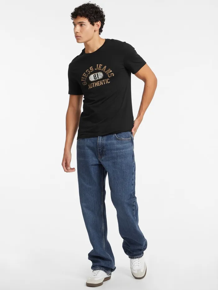 GUESS T Shirts and Tanks Slim Authentic Logo Tee Black 8211 Men