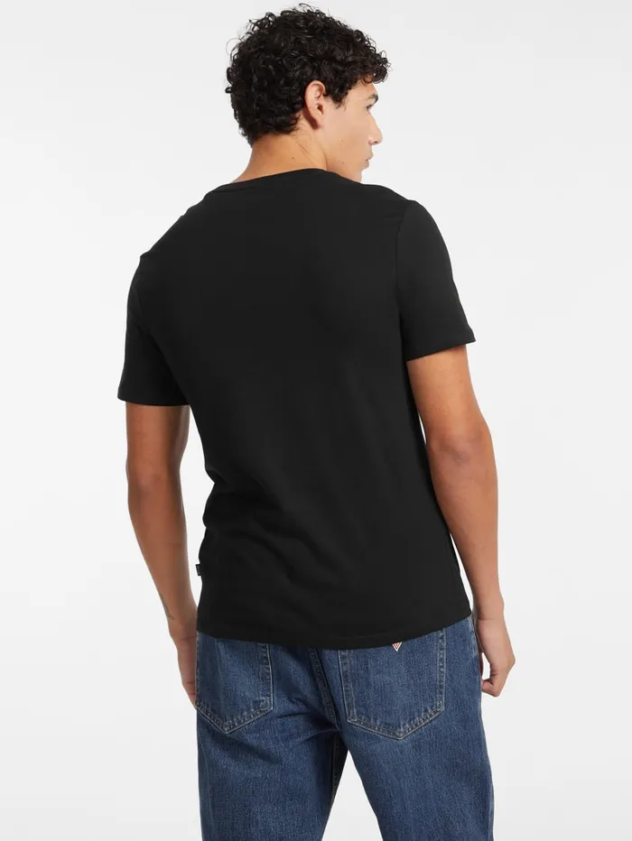 GUESS T Shirts and Tanks Slim Authentic Logo Tee Black 8211 Men