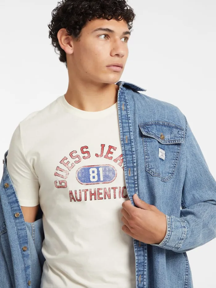 GUESS T Shirts and Tanks Slim Authentic Logo Tee Black 8211 Men