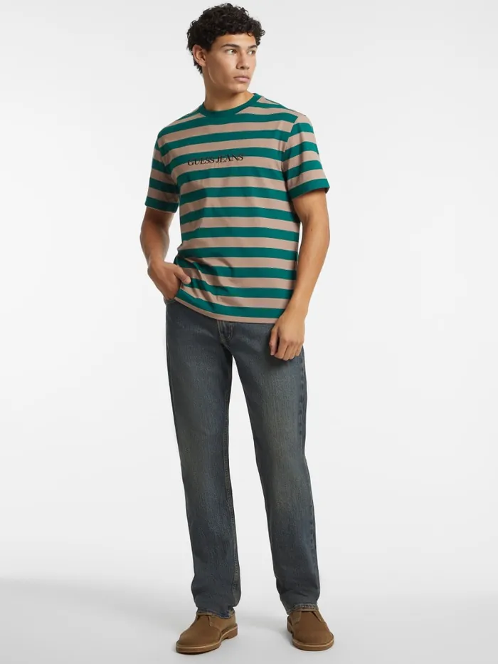 GUESS T Shirts and Tanks Striped Logo Tee Colors 8211 Men