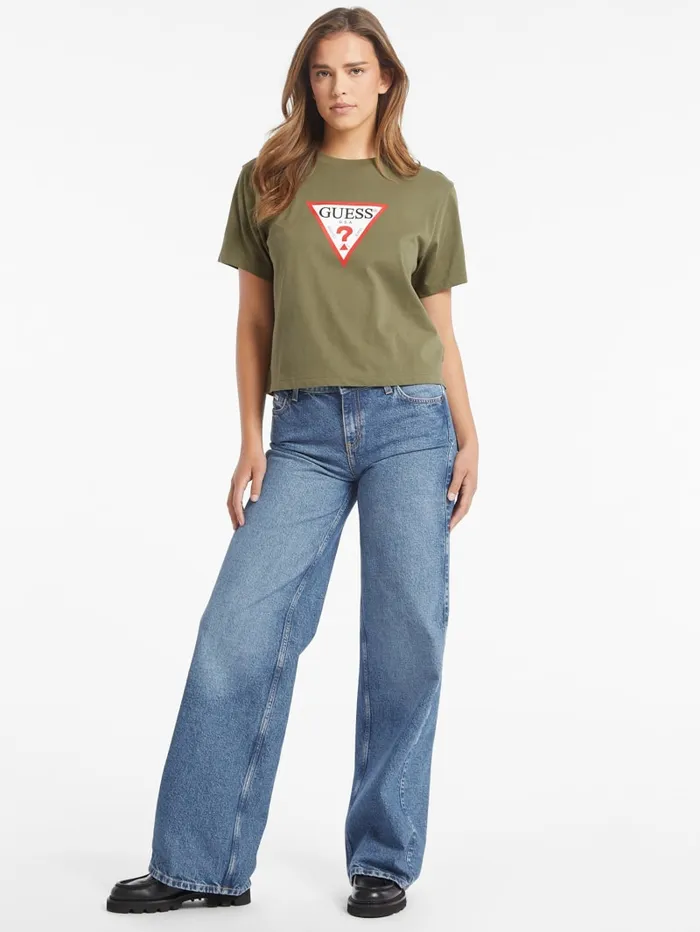 GUESS Tops Boxy Iconic Tee White 8211 Women