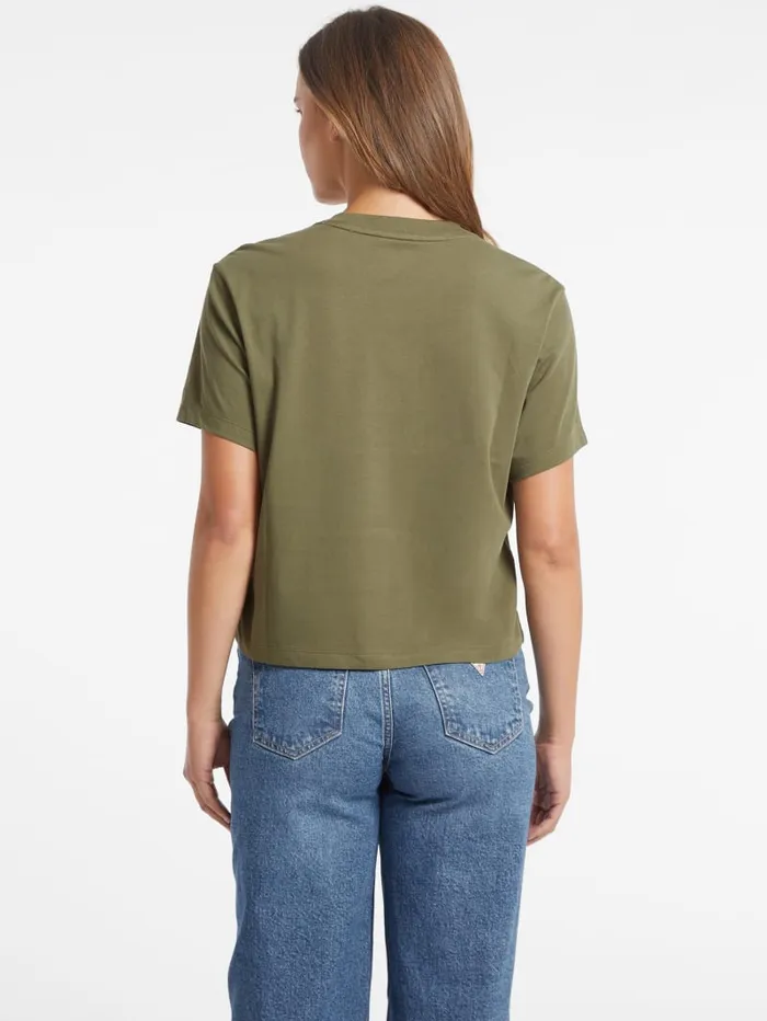 GUESS Tops Boxy Iconic Tee White 8211 Women