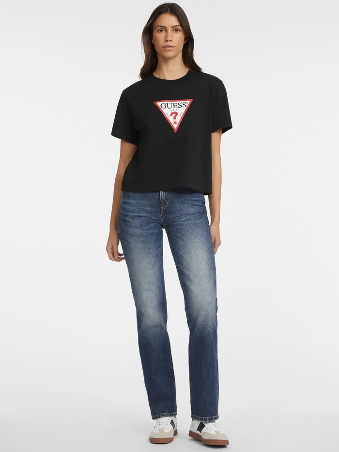 GUESS Tops Boxy Iconic Tee White 8211 Women