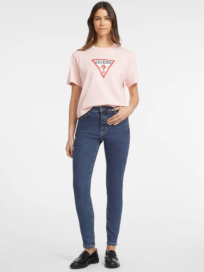 GUESS Tops Boxy Iconic Tee White 8211 Women