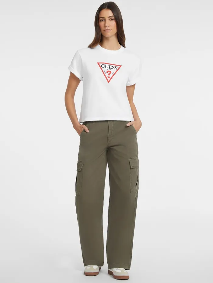 GUESS Tops Boxy Iconic Tee White 8211 Women