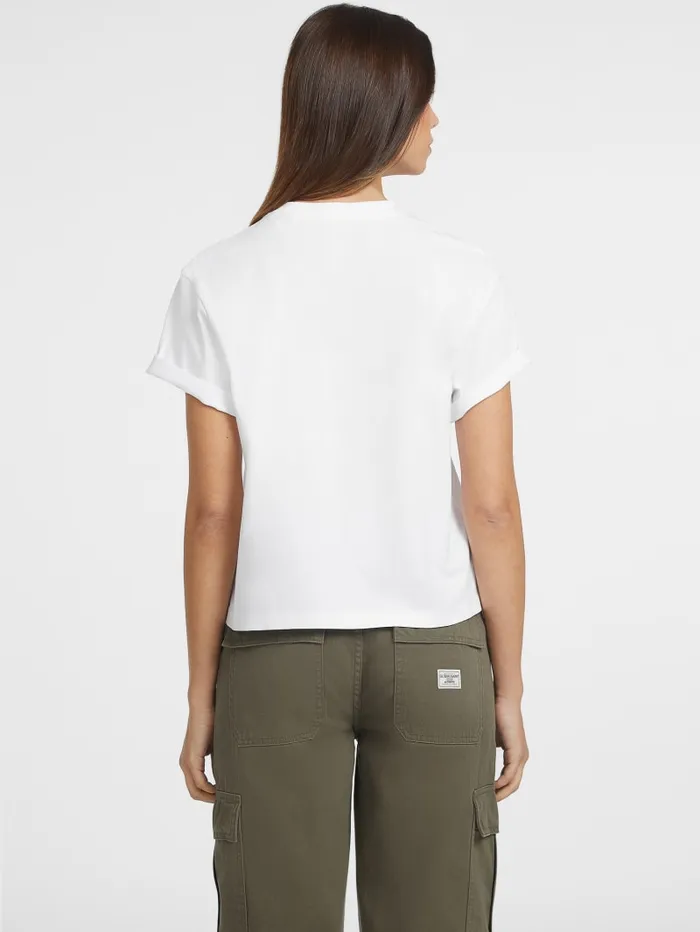 GUESS Tops Boxy Iconic Tee White 8211 Women