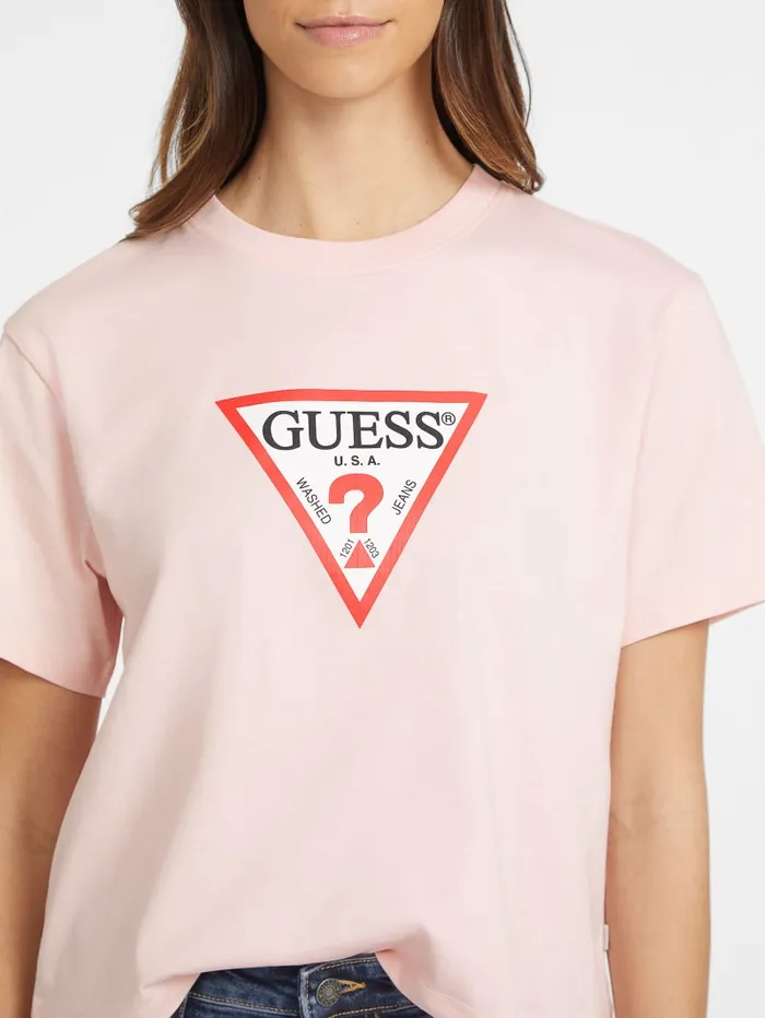 GUESS Tops Boxy Iconic Tee White 8211 Women