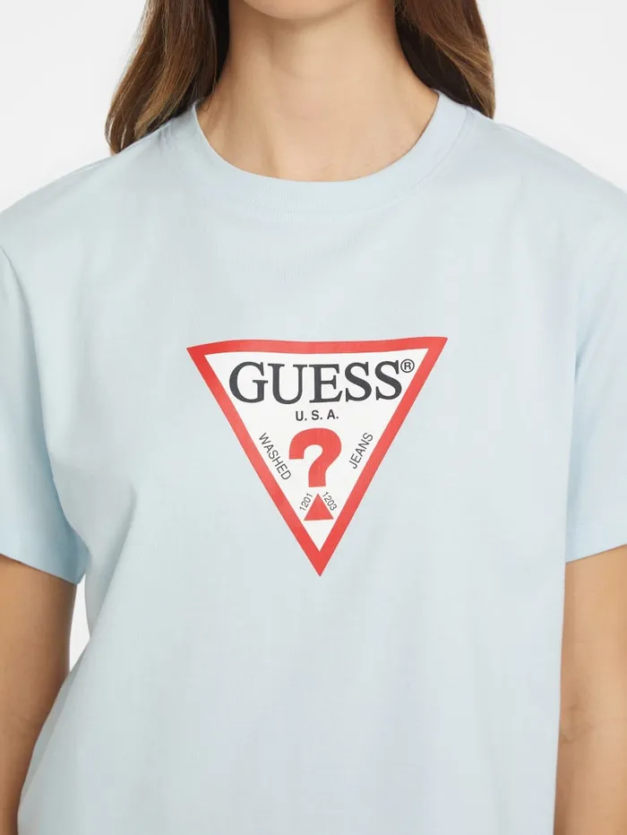 GUESS Tops Boxy Iconic Tee White 8211 Women