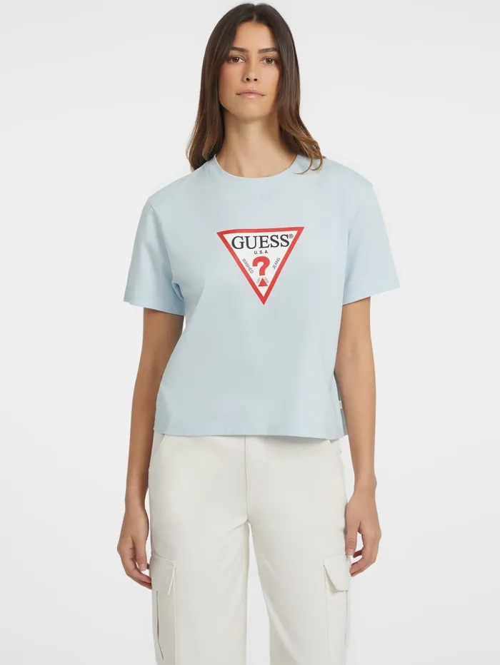GUESS Tops Boxy Iconic Tee White 8211 Women