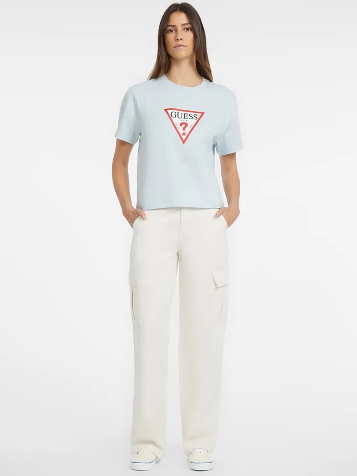 GUESS Tops Boxy Iconic Tee White 8211 Women
