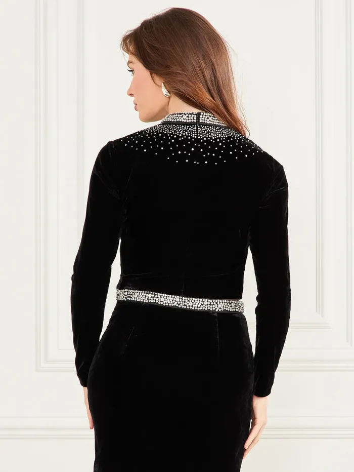 GUESS Tops Danse Velour Top Black 8211 Women