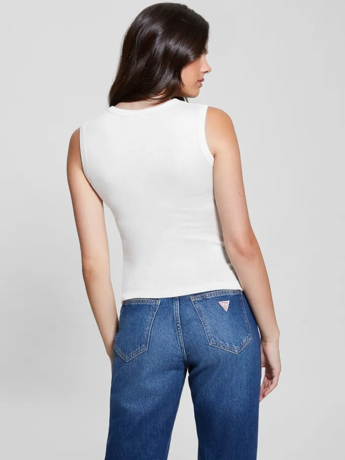 GUESS Tops Eco Michela Embellished Top White 8211 Women