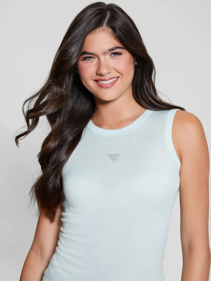 GUESS Tops Eco Michela Embellished Top White 8211 Women