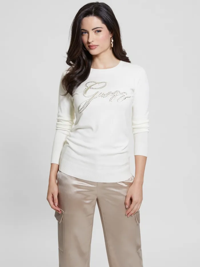 GUESS Tops Eco Olive Sweater White 8211 Women