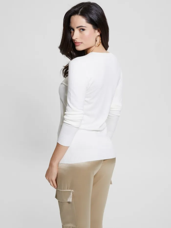 GUESS Tops Eco Olive Sweater White 8211 Women