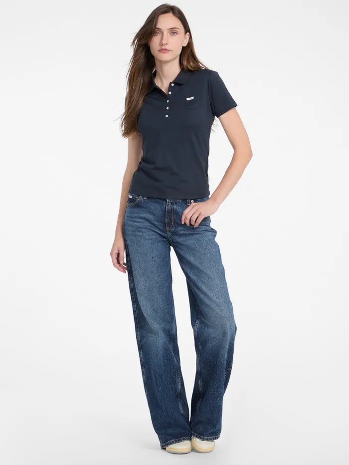 GUESS Tops Eco Piquet Polo Blue 8211 Women