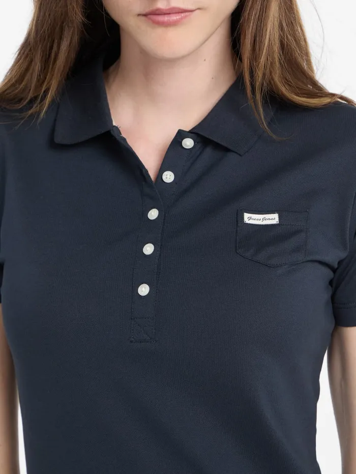 GUESS Tops Eco Piquet Polo Blue 8211 Women