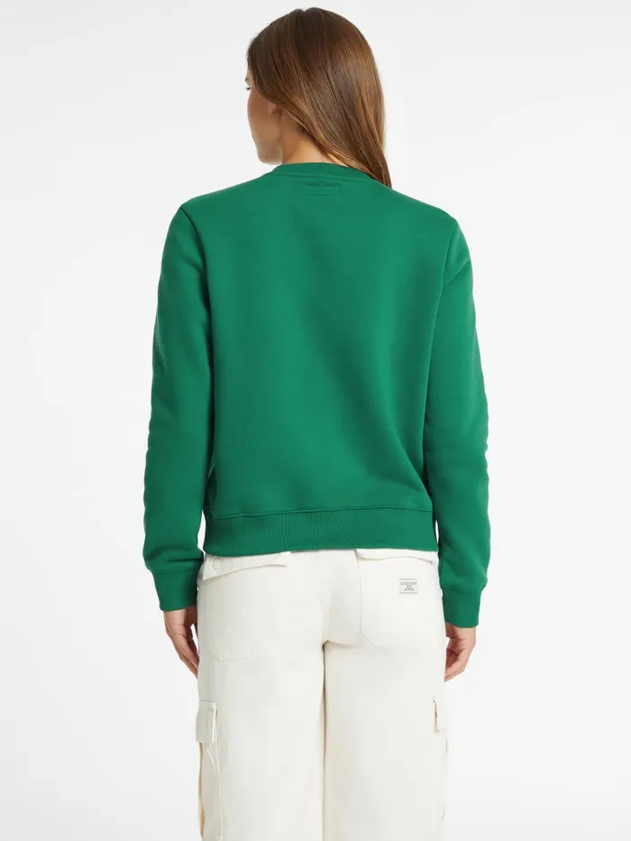GUESS Tops Embroidered Logo Sweatshirt Blue 8211 Women