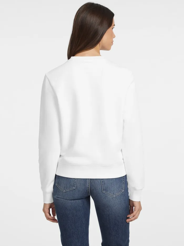 GUESS Tops Embroidered Logo Sweatshirt Blue 8211 Women