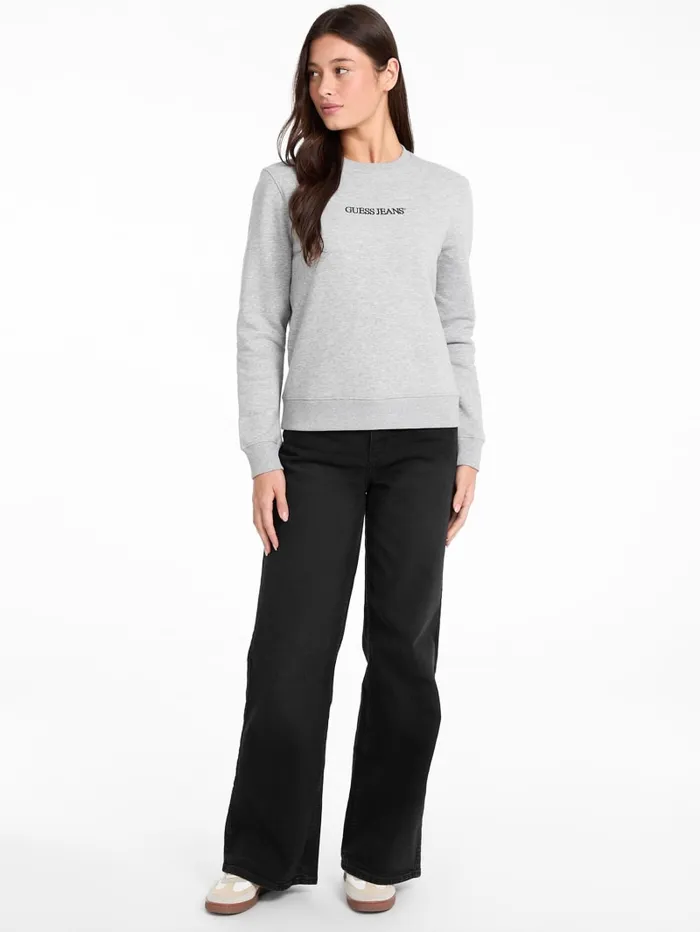 GUESS Tops Embroidered Logo Sweatshirt Blue 8211 Women